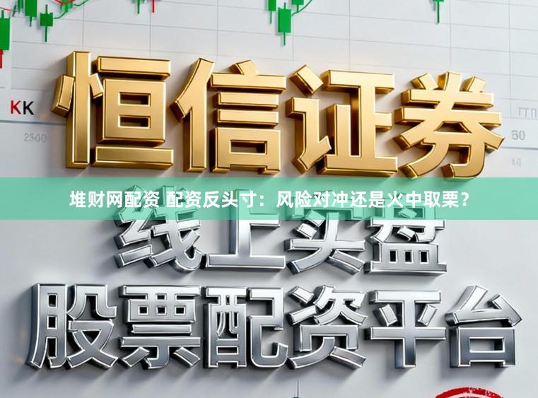 堆财网配资 配资反头寸：风险对冲还是火中取栗？