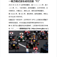 一级方程式赛车成功注册“F1”