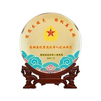 老战友联谊会纪念品，部队军人退役奖牌，纯铜纪念盘制作厂家